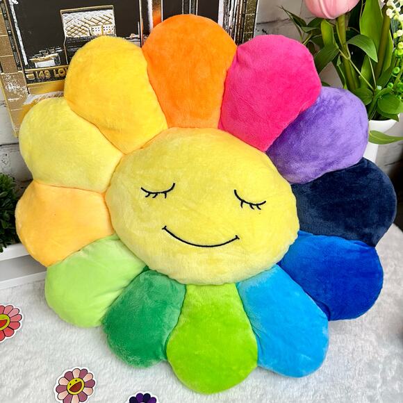 Murakami looking pillow, stickers and handmade bag charm keychain ALL NEW - Picture 2 of 9